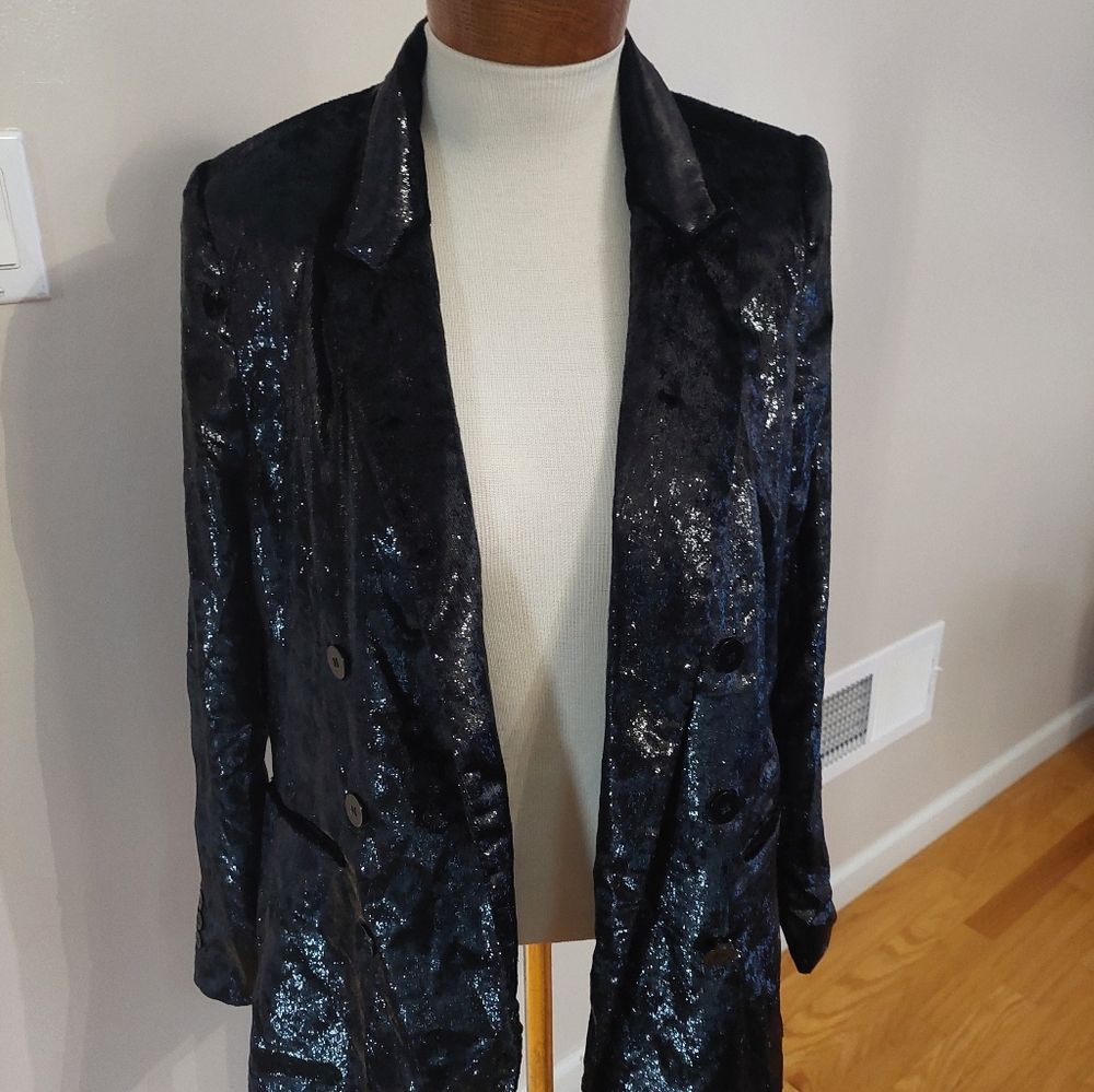 Women's Shimmering Black Blazer